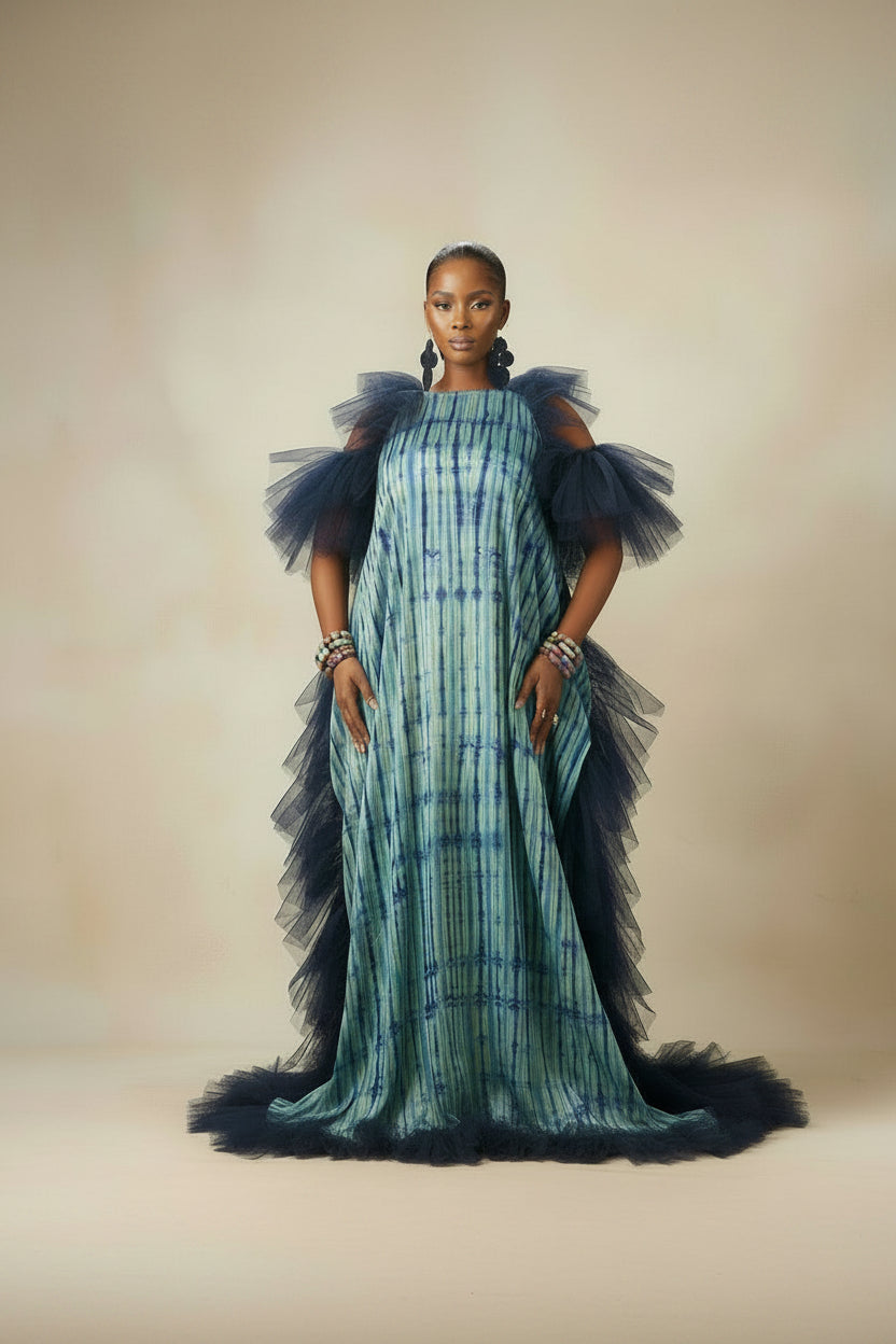Askia cold shoulder kaftan