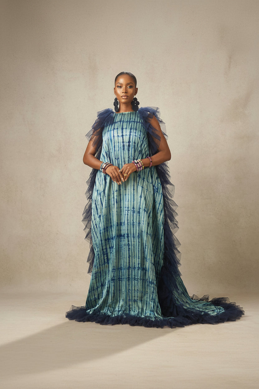 Askia cold shoulder kaftan